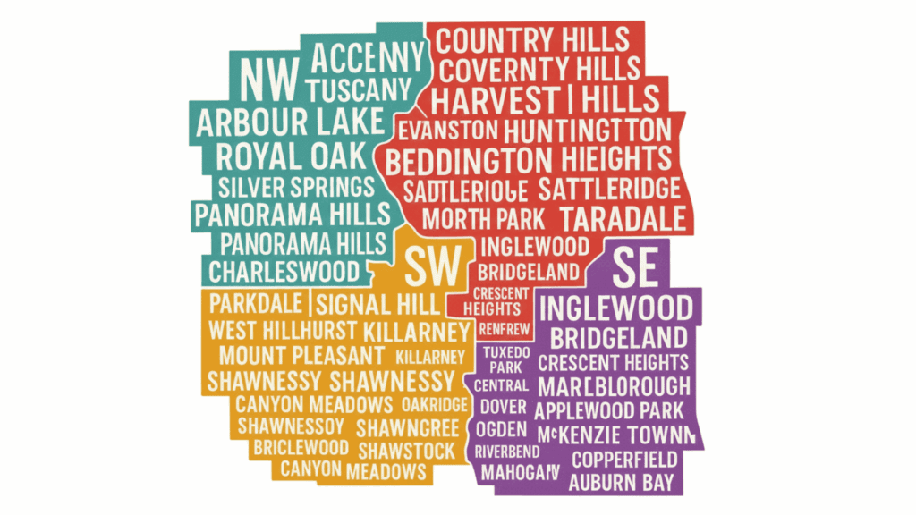 Calgary community map