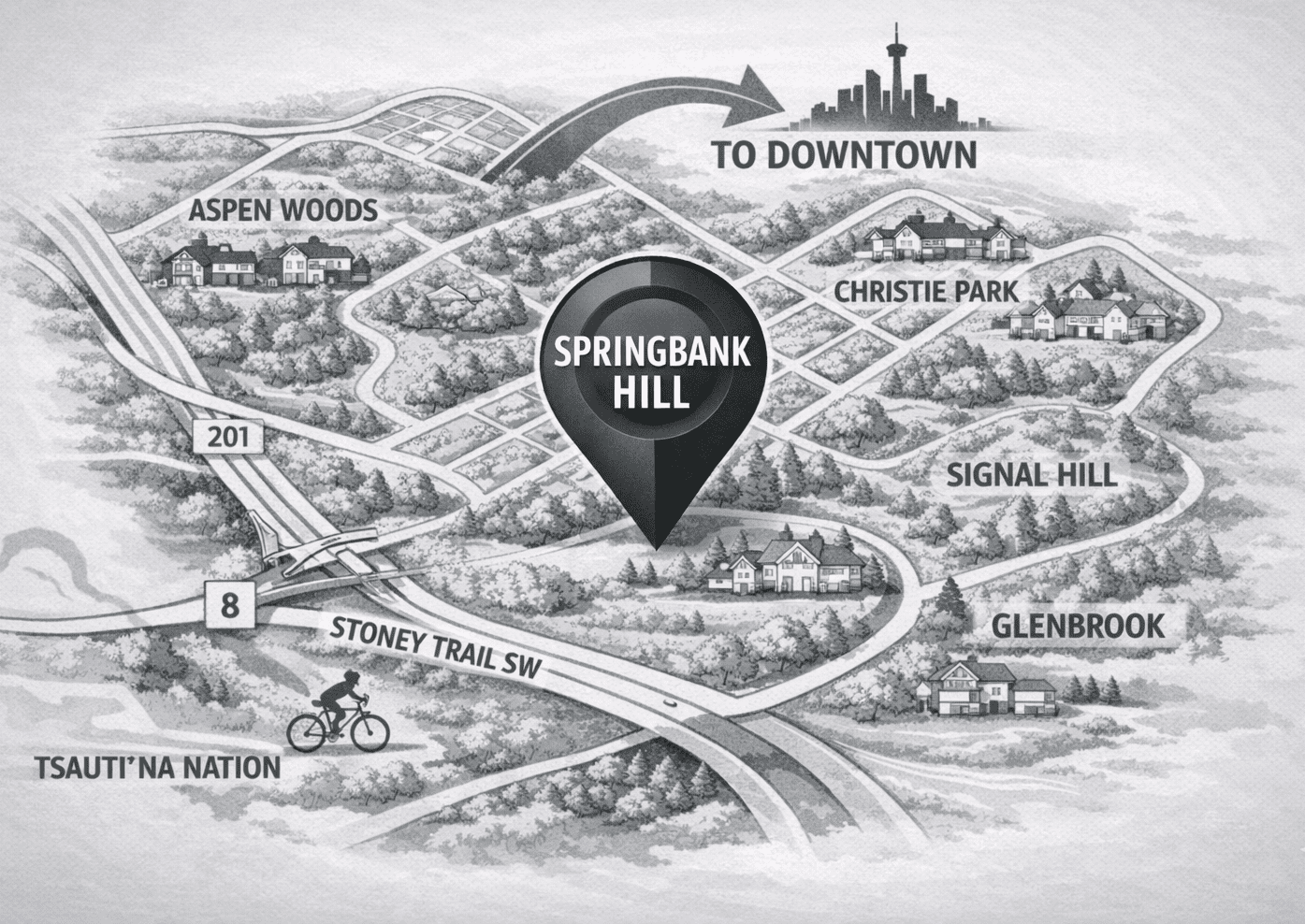 Springbank Hill Calgary community map