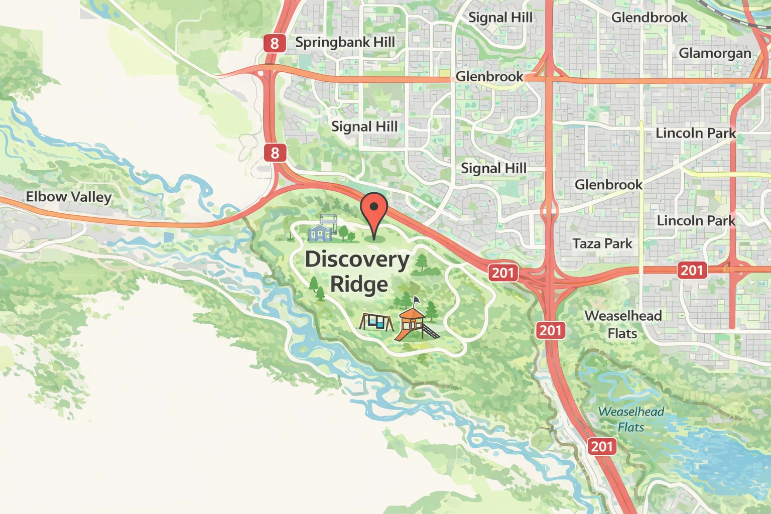 Discovery Ridge Calgary community map