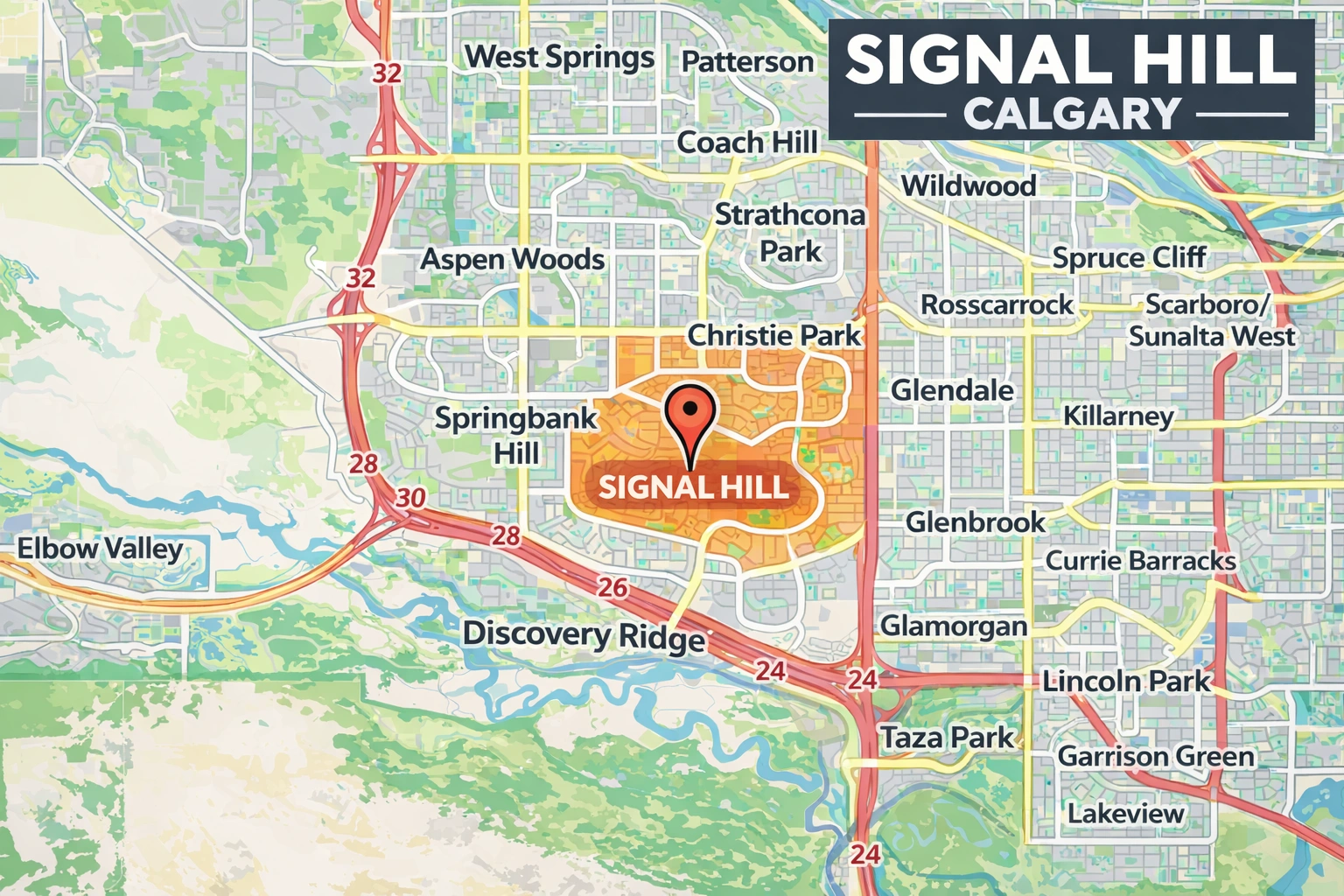 Signal Hill Calgary community map