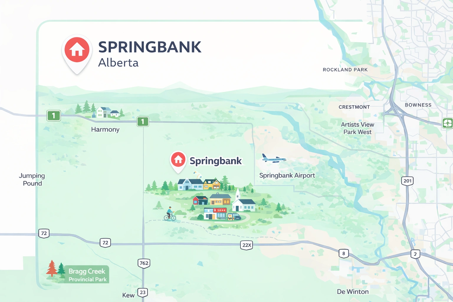 Springbank Alberta community map