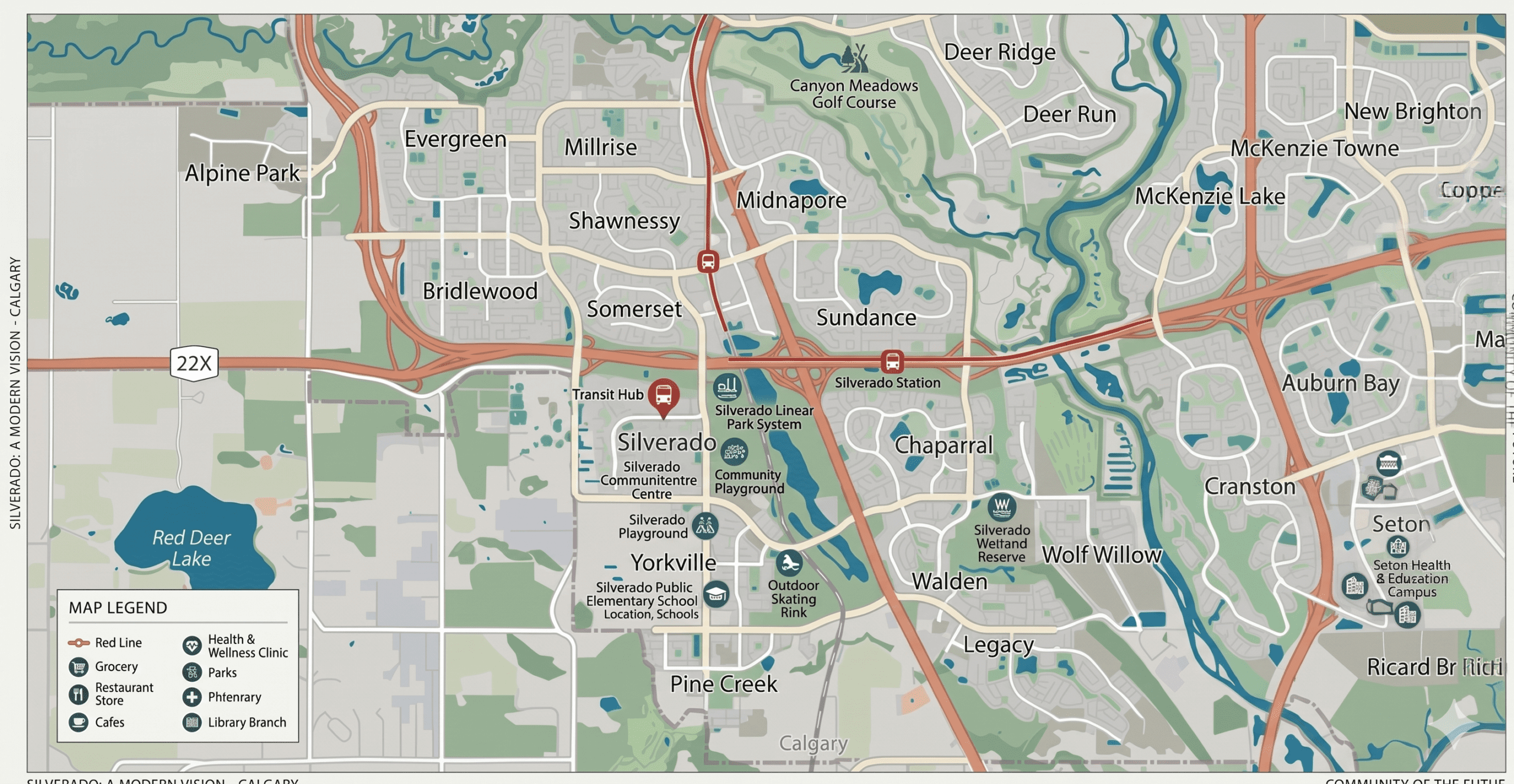 Community map for Silverado Calgary